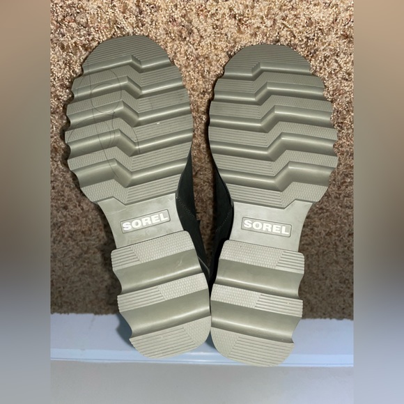 New Sorel Joan of Arctic III Waterproof Leather Moto Wedge Boots Dark Moss 5 - Picture 11 of 11